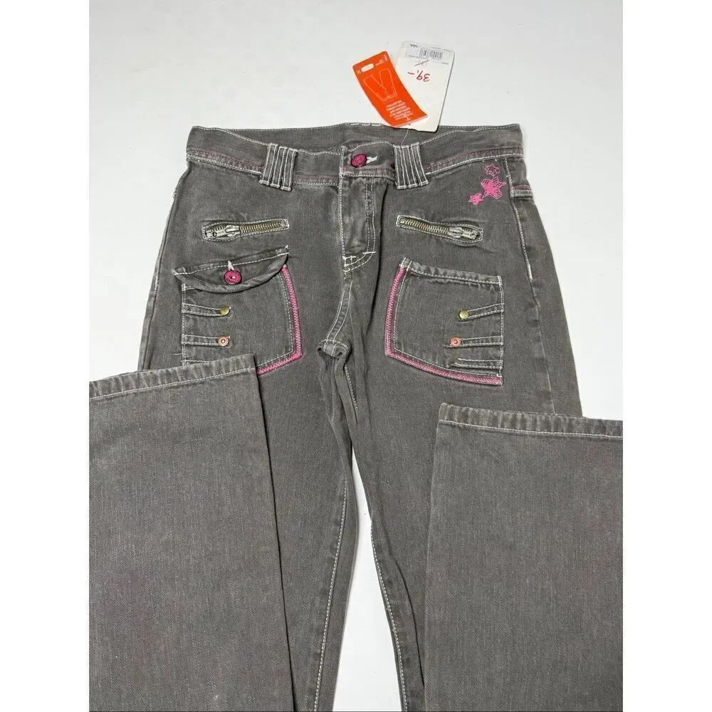 NWT Oxbow Girls Jeans Straight Leg Pink Trim Size 16